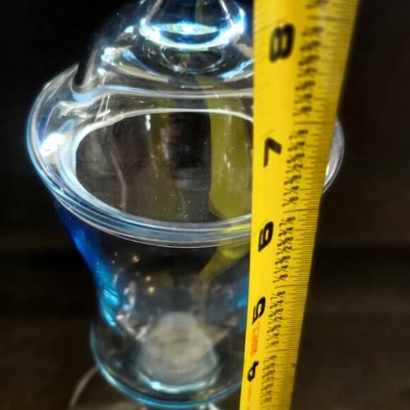 Princess House Inspired Classics Two-Piece Blue Crystal Jar - Picture 7 of 9